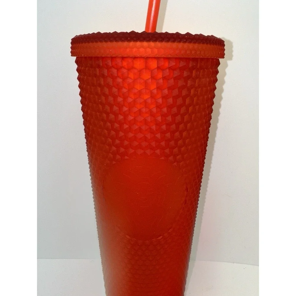 2020 Starbucks Matte Red Studded Holiday Tumbler 24 oz • Brand New